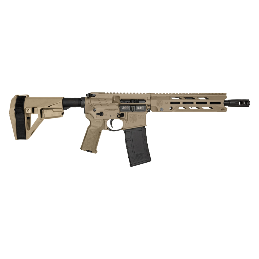 Diamondback Firearms Obsidian DB15 Pistol – 300 AAC Blackout, Flat Dark Earth Cerakote