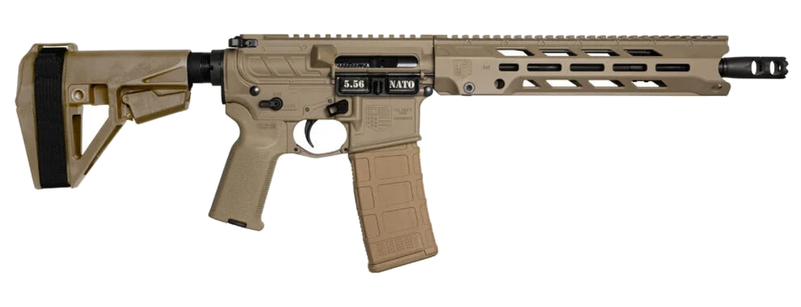Diamondback Firearms Obsidian DB15 Pistol – .223 Rem / 5.56 NATO, Flat Dark Earth Cerakote