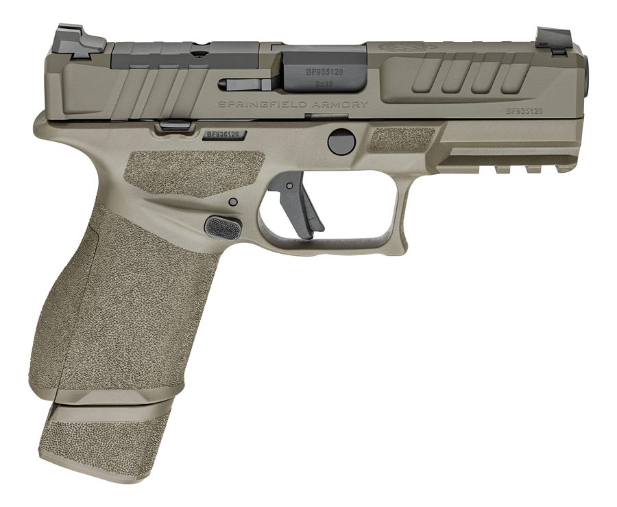 Springfield Armory Echelon 4.0C 9mm Pistol – 4", 18+1, Olive Drab Green Cerakote, Polymer Frame, ODG Polymer, FS: Lum RS: Tact. Rack U-Dot