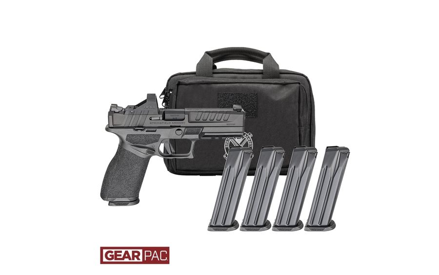 Springfield Armory Echelon 4.0C 9mm Pistol – 4", 15+1, Black Melonite, Polymer Frame, Black Polymer, FS: White RS: Tact. Rack U-Dot
