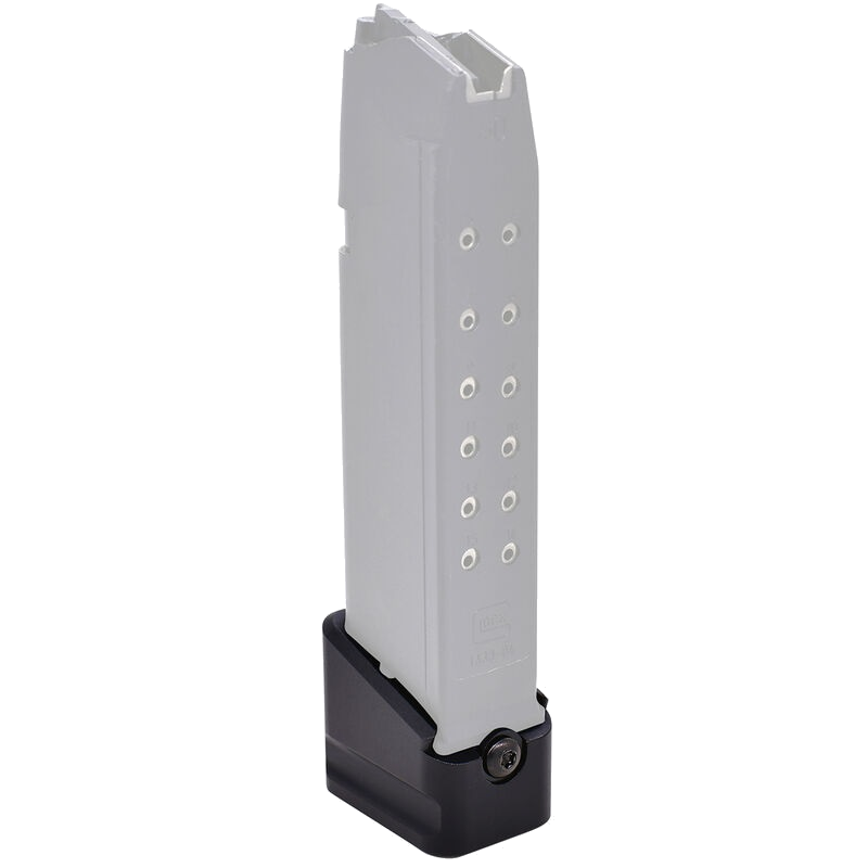 Warne Glock 19/23 Magazine Extension – +5 9mm/+4 .40 S&W, Black