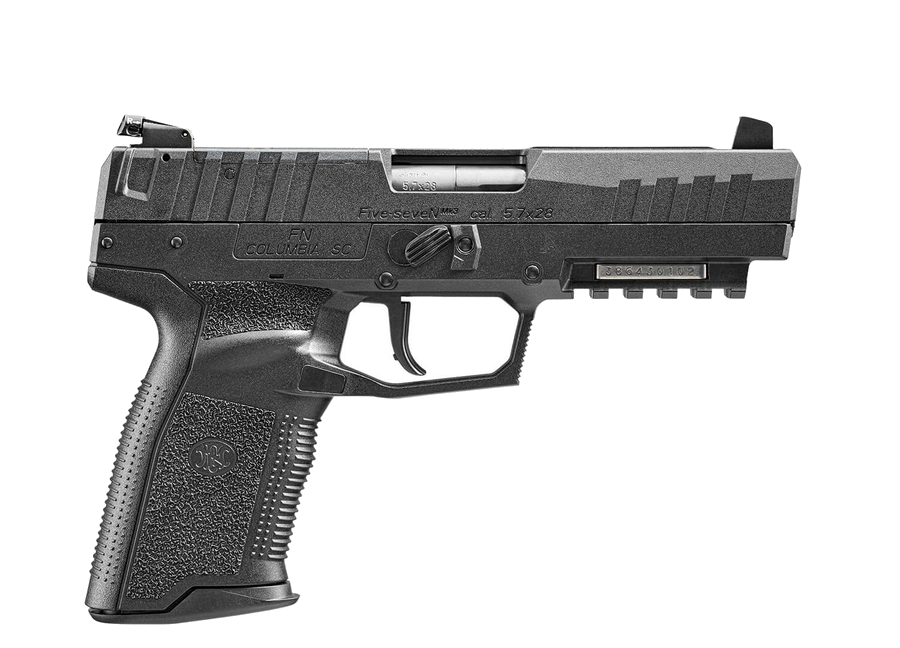 FN Five-Seven 5.7 x 28mm Pistol – 4.75", 10+1, Black, Polymer Frame, Black Polymer, Adj. Rear Combat Sight, includes two 10-round magazines