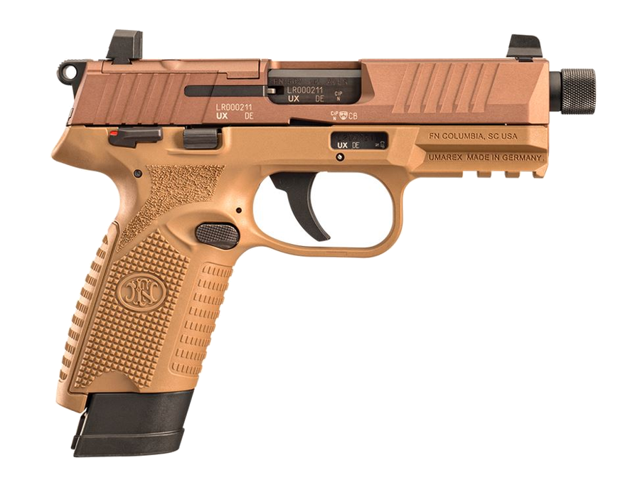 FN 502 Tactical .22 LR Pistol – Optics Ready – Flat Dark Earth Polymer