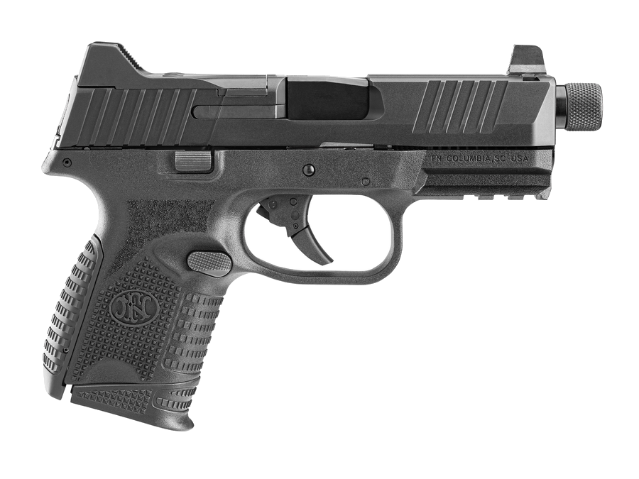FN 509 Compact Tactical 9mm Pistol – 4.32", 10+1, Black, Polymer Frame, Black Polymer, Suppressor Height Night Sights