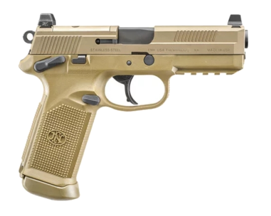 FN FNX-45 Tactical .45 ACP Pistol – 5.3", 10+1, Flat Dark Earth, Polymer Frame, Flat Dark Earth Polymer, Raised Night Sights