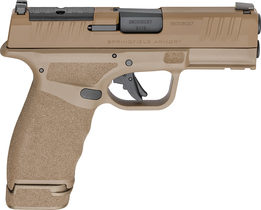 Springfield Armory Hellcat PRO OSP 9mm Pistol – 3.7", 10+1, Desert FDE Cerakote, Polymer Frame, Desert FDE Polymer, FS: Tritium RS: U-Notch