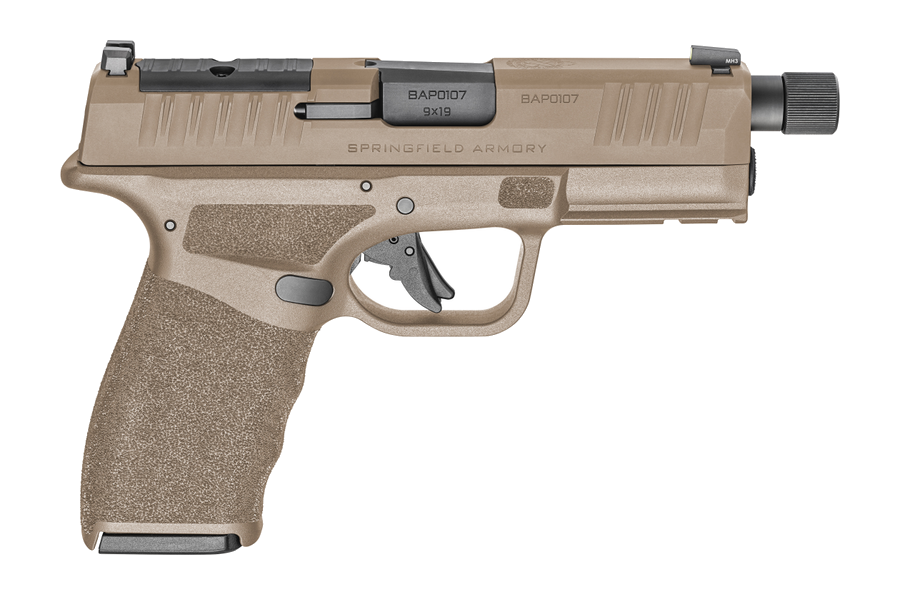 Springfield Armory Hellcat PRO OSP 9mm Pistol – 4.4", 10+1, Flat Dark Earth Cerakote, Polymer Frame, FDE Polymer Frame