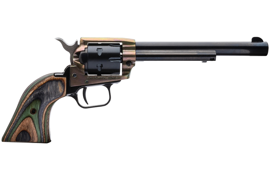 Heritage Rough Rider Small Bore .22 LR Revolver – 6.5", 6-Round Capacity, Blue, Alloy Frame, Laminate, Fixed Sights