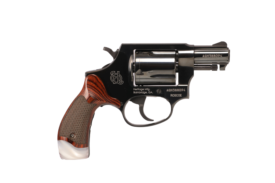Heritage Roscoe .38 Special Revolver – White Pearl/Wood Grips, 2" Barrel