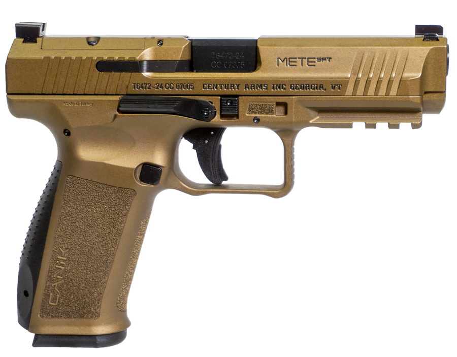 Canik Mete SFT 9mm Pistol – Optics Ready – 4.46" Barrel, Bronze