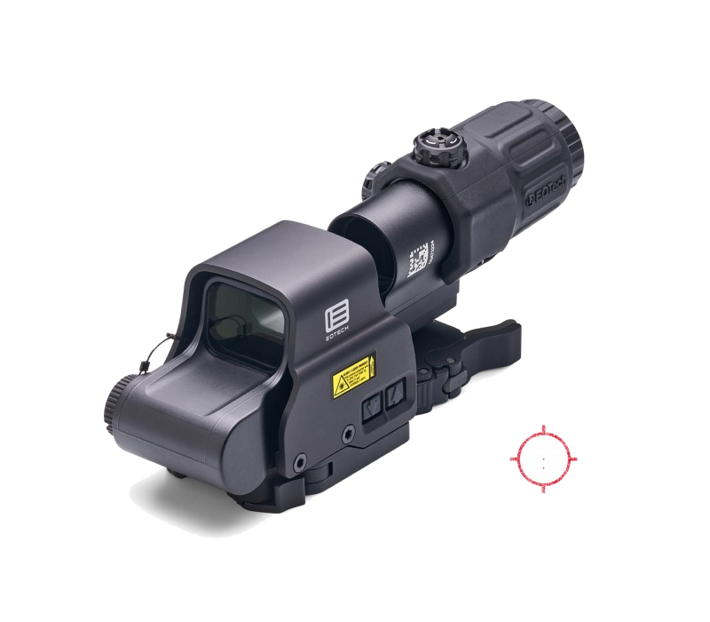 EOTech EXPS2-2 w/ 3x Magnifier Red-Dot Sight – (2) 1 MOA Dot, Black