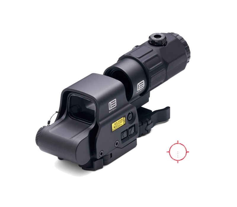 EOTech EXPS3-4 with 5x Magnifier 68 MOA AR223 Ballistic Reticle Red Dot Sight
