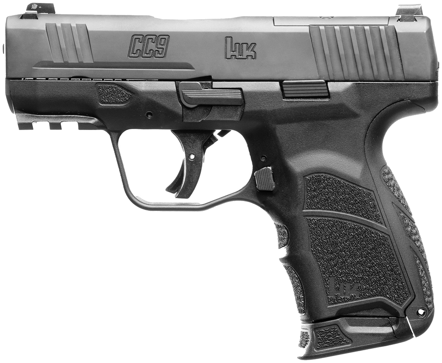 HK Cc9 9mm Pistol – 3.32", 12+1, Black, Polymer Frame, Front Night Sight – MPN 81000550