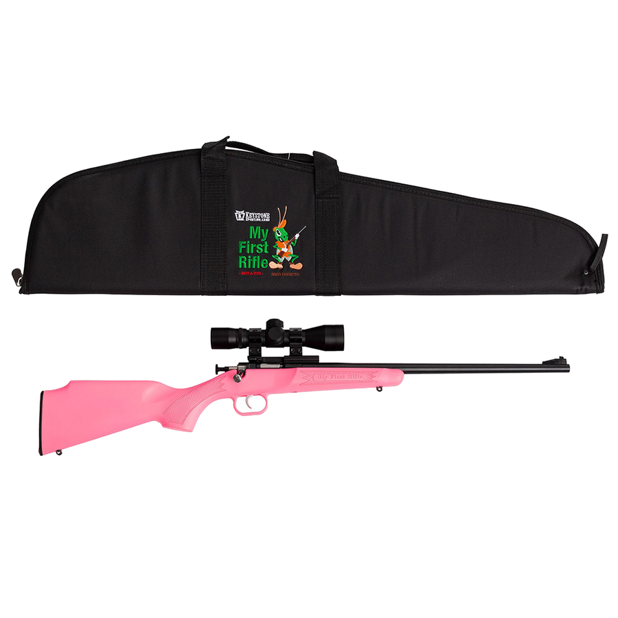 Keystone Sporting Arms Crickett 22LR Bl/Pnk Scp/Case Pink Synthetic Stock