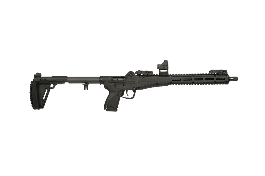 Keltec SUB-2000 Gen 3 9mm Rifle – 16.25", 15+1, Matte Blue, Collapsible / Folding Stock Black Synthetic, Magpul Flip Up Sight Set