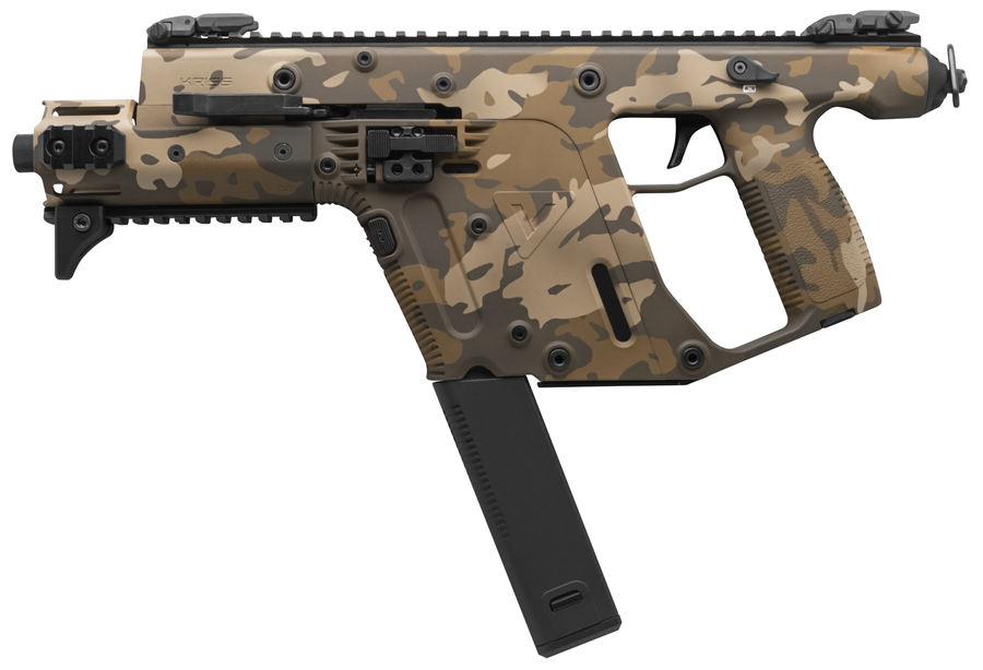 Kriss USA Vector SDP Enhanced .45 ACP Pistol – 6.5" MultiCam FDE