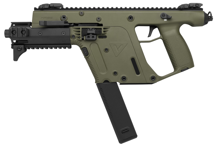 Kriss USA Vector SDP Enhanced 9mm Pistol – 6.5" OD Green