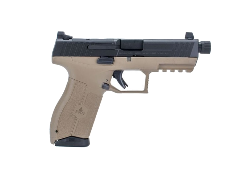 IWI Masada 9mm Pistol – 4.1", 10+1, Black, Polymer Frame, Flat Dark Earth Polymer, 3-Dot Night Sights, includes two 10-round magazines