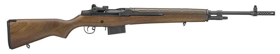 Springfield Armory M1A Loaded 7.62 x 51mm / 308 Win Rifle – 22", 10+1, Parkerized, Wood Stock New Walnut, National Match Aperture Sights