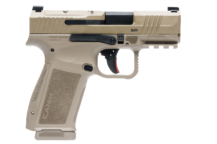 Canik Mete Mc9l 9mm Pistol – 3.18", 17+1, Desert Cerakote, FDE Polymer, 3-Dot White Sights, includes two 17-round magazines