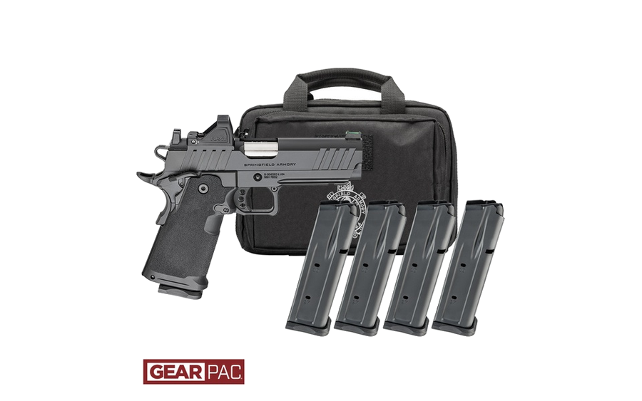 Springfield Armory 1911 DS Prodigy AOS Compact 9mm Pistol – 4.25", 15+1, Black Cerakote, Polymer Frame, Textured Grip Frame