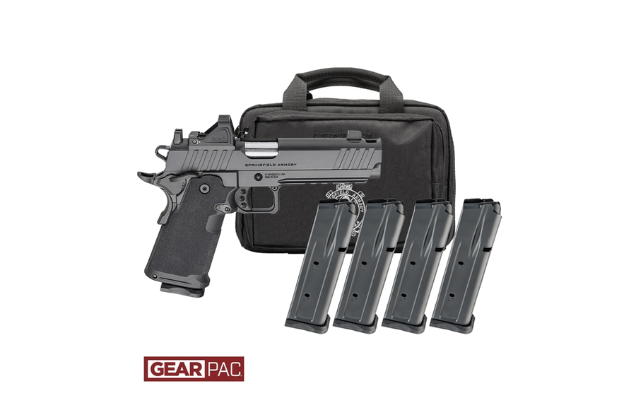Springfield Armory 1911 DS Prodigy AOS Compact 9mm Pistol – 5", 10+1, Black Cerakote, Polymer Frame, Textured Grip Frame