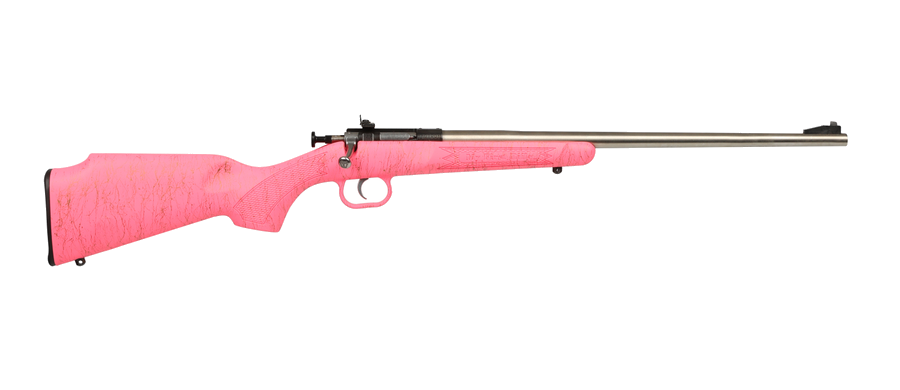 Keystone Sporting Arms Crickett .22 LR Rifle – Pink with Gold Webbing/Stainless