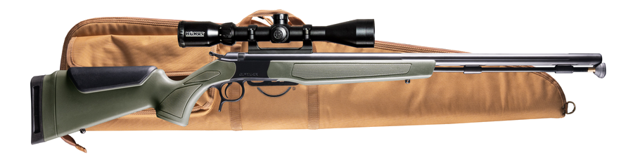 CVA Optima .50 Caliber Muzzleloader – 26", Single-Shot, Black Nitride, Synthetic Stock OD Green Synthetic