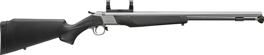 CVA Wolf V2 .50 Caliber Muzzleloader – 24", Single-Shot, Stainless, Synthetic Stock Black Synthetic