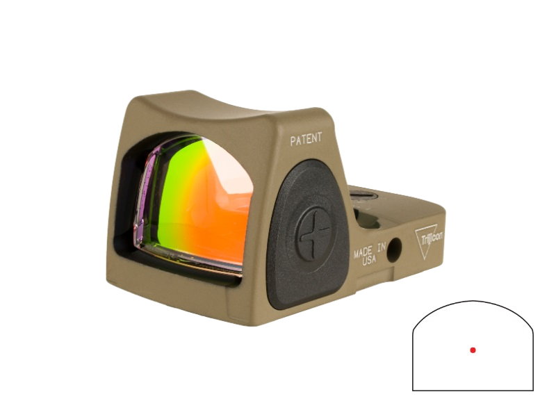 Trijicon RMR Type 2 Adjustable LED Red-Dot Sight – 3.25 MOA Red Dot LED, Flat Dark Earth Cerakote