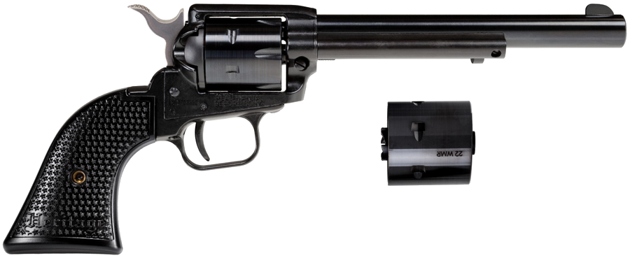 Heritage Rough Rider Small Bore .22 LR / .22 Magnum Revolver – 6.5", 6-Round Capacity, Blue, Alloy Frame, Black Poly Grips, Fixed Sights