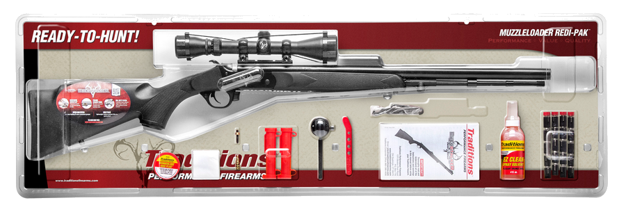Traditions Buckstalker 50 Caliber Muzzleloader – Black