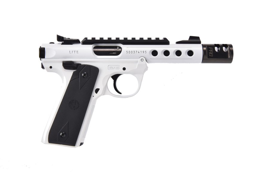 Ruger Mark IV 22/45 Lite .22 LR Pistol – Checkered Black Rubber