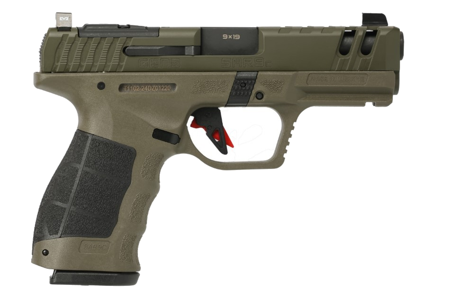 SAR Firearms SAR9 Compact Gen 3 9mm Pistol – OD Green