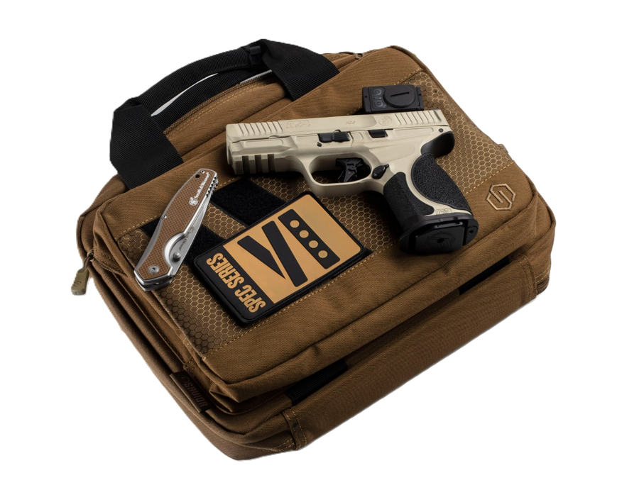 Smith & Wesson M&P9 M2.0 Metal Compact Bundle Pistol – 9mm, Champagne Cerakote