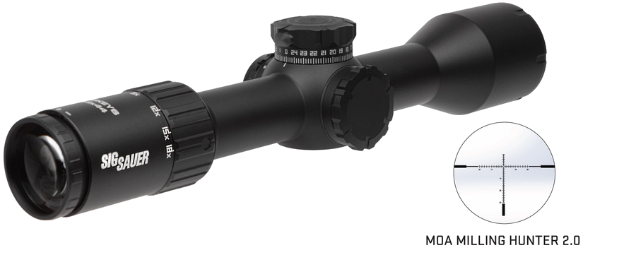 SIG Sauer Whiskey 6 3-18x44 Riflescope – Quadplex