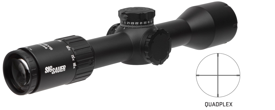 SIG Sauer Whiskey 6 3-18x44 Riflescope – Quadplex