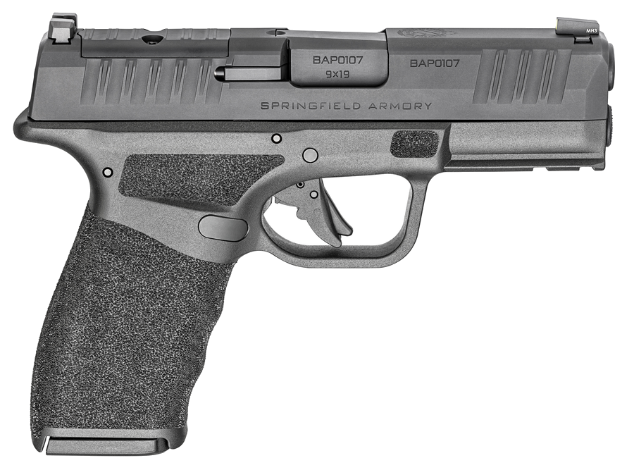 Springfield Armory Hellcat PRO OSP 9mm Pistol – 3.7", 17+1, Black Melonite, Polymer Frame, Black Polymer, FS: Tritium RS: U-Notch