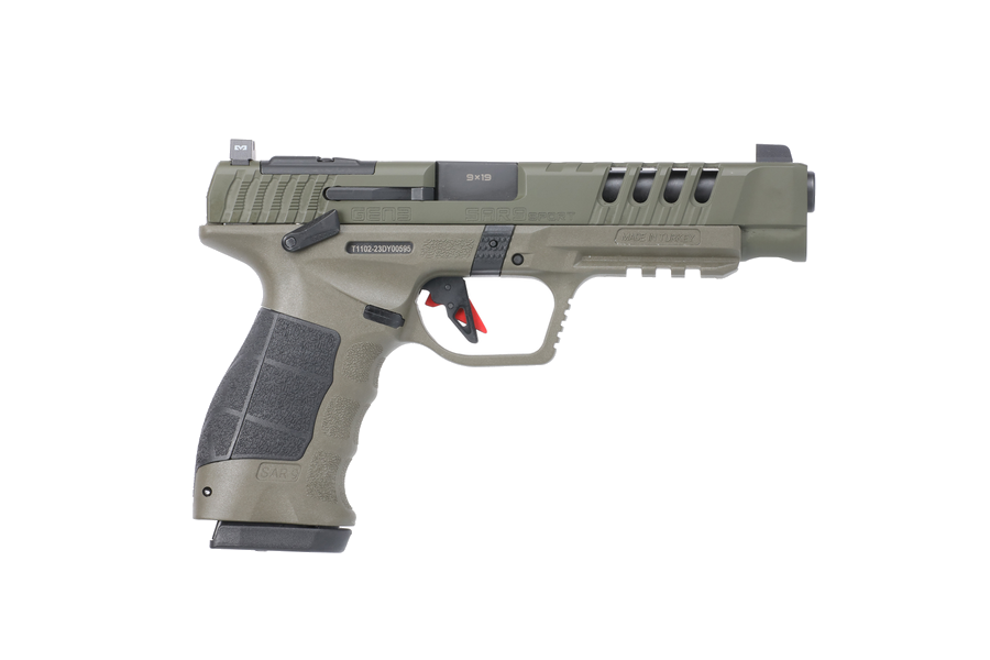SAR Firearms SAR9 Sport Gen 3 9mm Pistol – OD Green