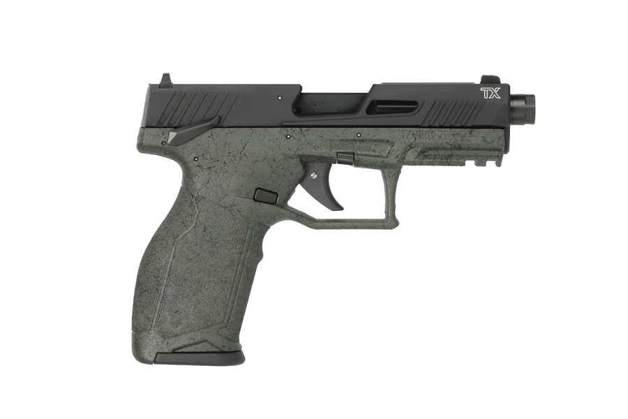 Taurus TX22 Gen 2 .22 LR Pistol – 4.1", 22+1, Black, Polymer Frame, ODG Splatter Frame, FS: White Dot RS: Serrated