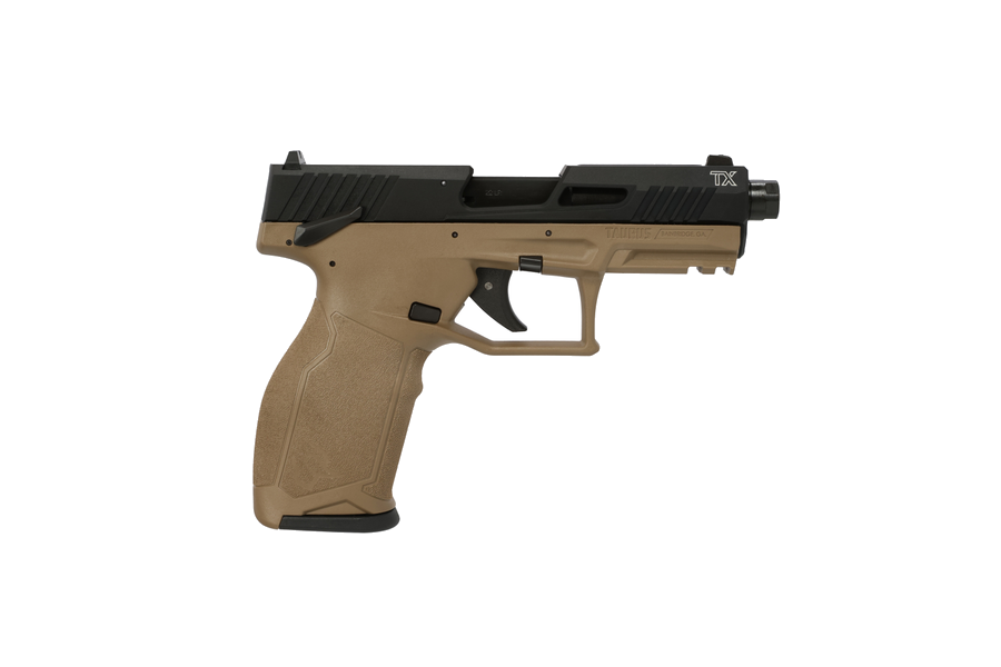 Taurus TX22 Gen 2 .22 LR Pistol – 4.1", 22+1, Black, Polymer Frame, FDE Polymer, FS: White Dot RS: Serrated