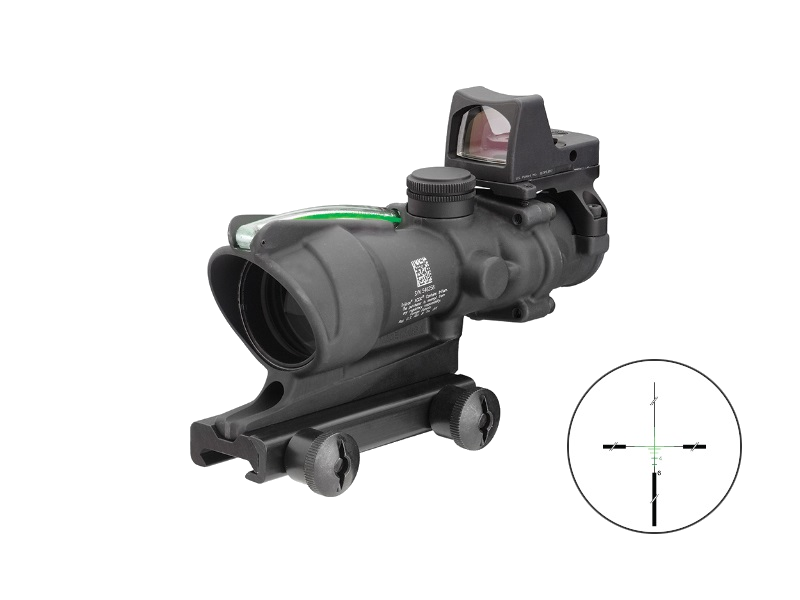 Trijicon ACOG with RMR Type2 Red Dot Sight 4x32 Riflescope – Green Crosshair .223