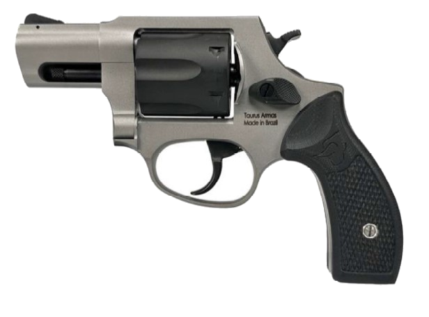 Taurus 856 .38 Special Revolver – 2", 6-Round Capacity, Matte Stainless, Steel Frame, Black G10, FS: Removable Serrated Blade