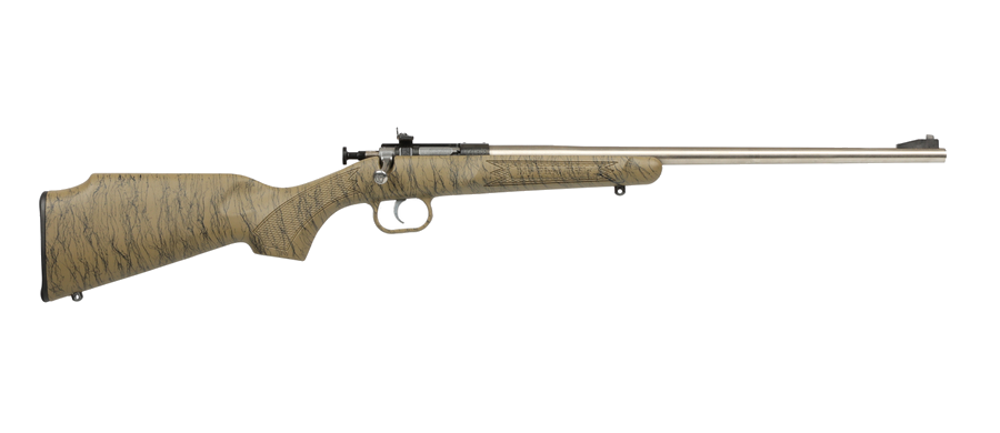Keystone Sporting Arms Crickett .22 LR Rifle – Tan with Black Webbing/Stainless