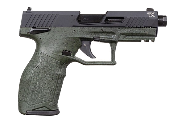 Taurus TX22 Gen 2 .22 LR Pistol – 4.1", 10+1, Black, Polymer Frame, ODG Splatter Frame, FS: White Dot RS: Serrated