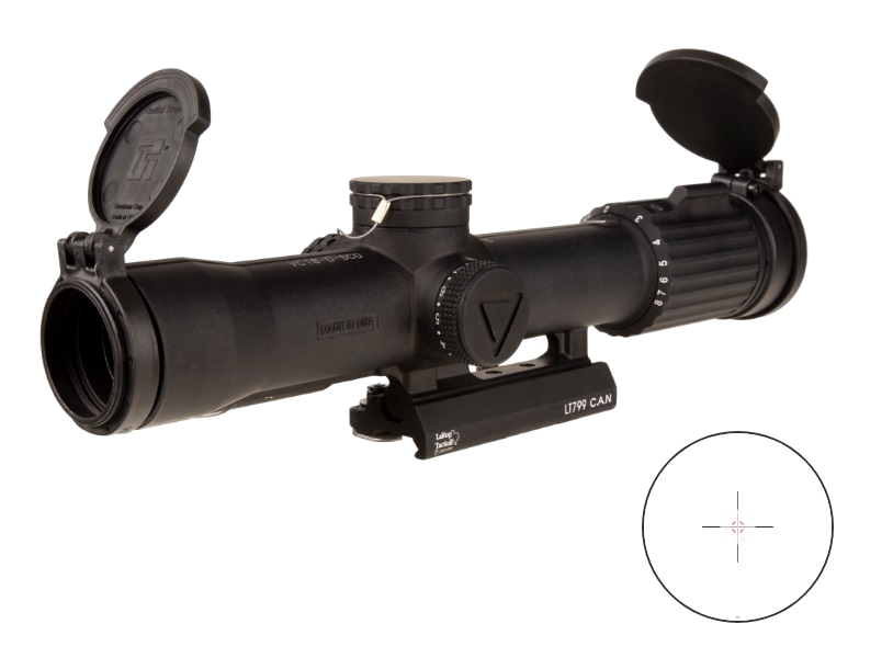 Trijicon VCOG 1-8x28 Riflescope – Red Segmented Circle/Crosshair