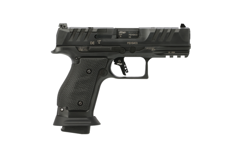 Walther PDP SF Compact Pro 9mm Pistol – 4", 18-Round Capacity, Matte Black, Steel Frame, Performance Duty Textured Grip, White Dot