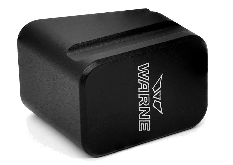 Warne Glock 17/22 Magazine Extension – +5 9mm/+4 .40 S&W, Black