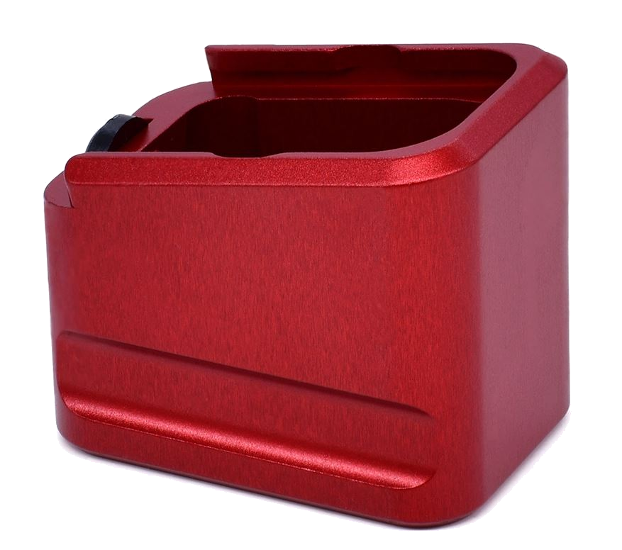 Warne Glock 17/22 Magazine Extension – +5 9mm/+4 .40 S&W, Red