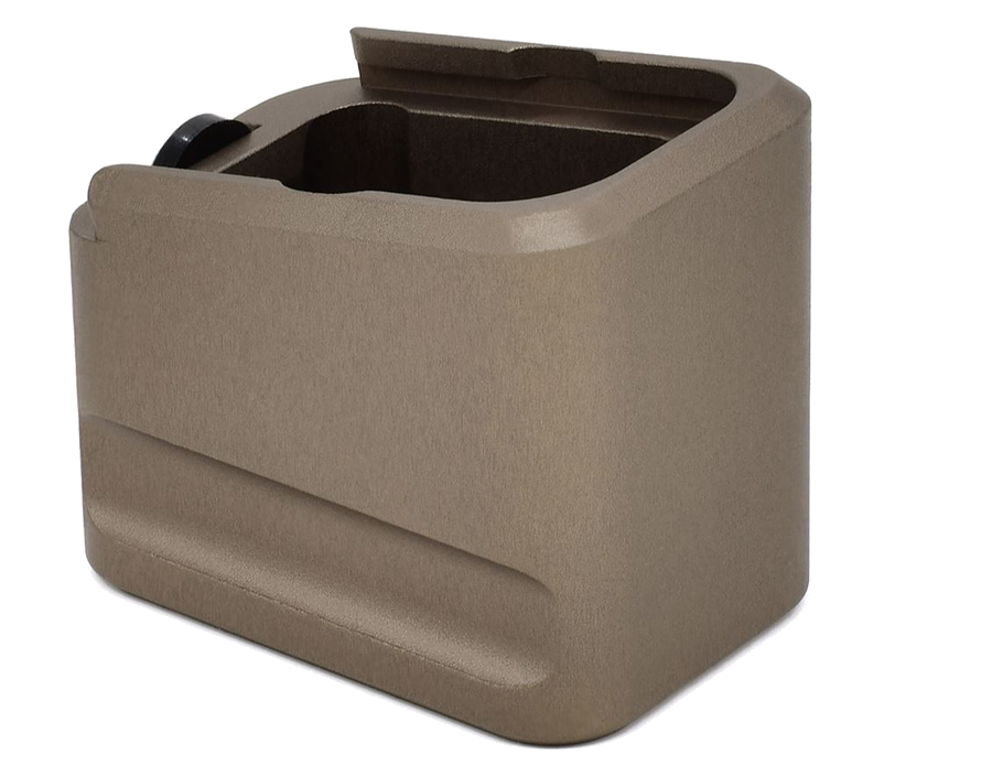 Warne Glock 17/22 Magazine Extension – +5 9mm/+4 .40 S&W, FDE